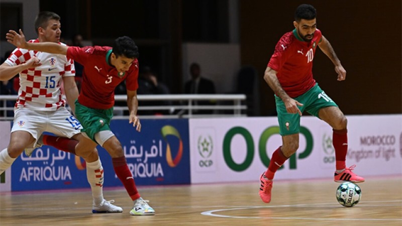 مباراة ودية.. المنتخب الوطني لكرة القدم داخل القاعة يتعادل مع نظيره الكرواتي (3-3)